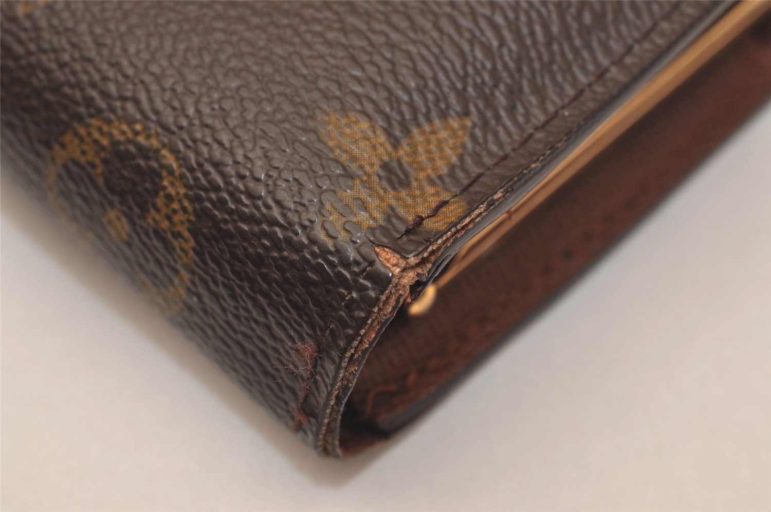 Auth Louis Vuitton Monogram Porte Monnaie Billets Viennois M61663 Wallet 7836J