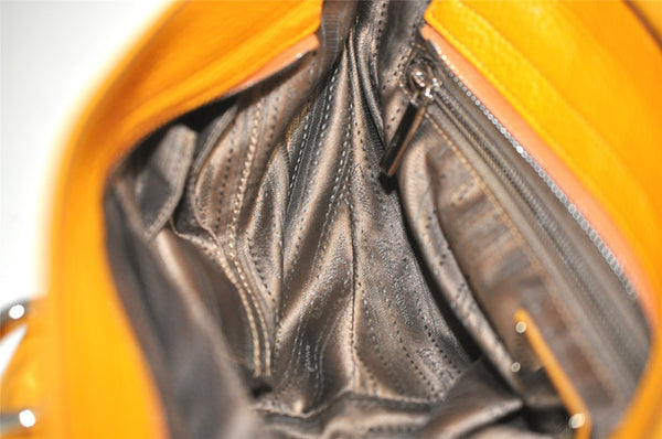 Authentic Salvatore Ferragamo Sophia Gancini 2Way Hand Bag Leather Orange 7837J