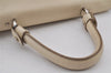 Authentic Salvatore Ferragamo Gancini Leather 2Way Shoulder Hand Bag White 7838J