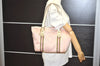 Authentic GUCCI Sherry Line Tote Bag GG Canvas Leather 137396 Pink 7839I