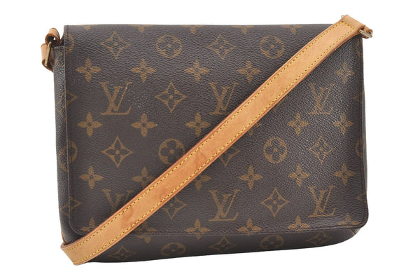Authentic Louis Vuitton Monogram Musette Tango M51388 Shoulder Cross Bag 7840J