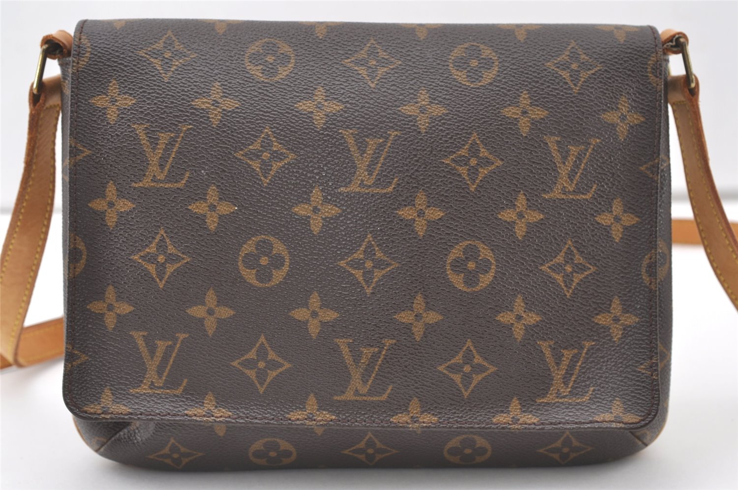 Authentic Louis Vuitton Monogram Musette Tango M51388 Shoulder Cross Bag 7840J