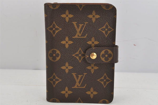 Authentic Louis Vuitton Monogram Porte Papier Zip Bifold Wallet M61207 LV 7842J