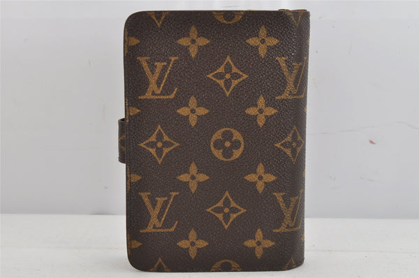 Authentic Louis Vuitton Monogram Porte Papier Zip Bifold Wallet M61207 LV 7842J