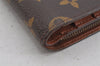 Authentic Louis Vuitton Monogram Porte Papier Zip Bifold Wallet M61207 LV 7842J