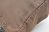 Authentic PRADA Vintage Nylon Tessuto Leather Pouch Purse Brown 7843J