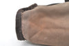 Authentic PRADA Vintage Nylon Tessuto Leather Pouch Purse Brown 7843J