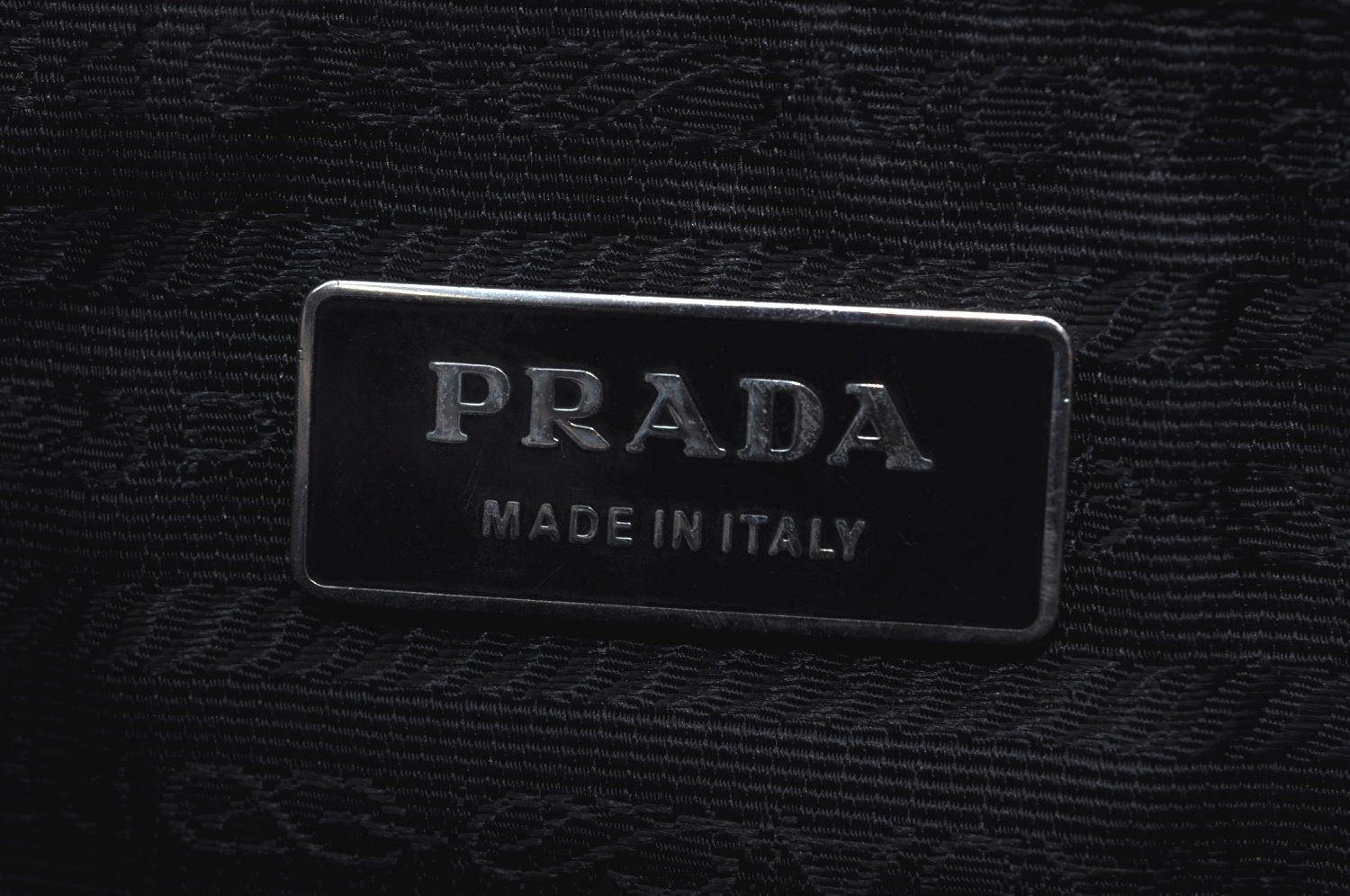 Authentic PRADA Tessuto Chic Nylon Leather Hand Bag Purse B11091 Black 7844H