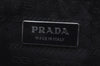 Authentic PRADA Tessuto Chic Nylon Leather Hand Bag Purse B11091 Black 7844H