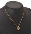 Authentic Christian Dior Gold Tone Rhinestone Chain Pendant Necklace CD 7844J