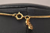 Authentic Christian Dior Gold Tone Rhinestone Chain Pendant Necklace CD 7844J