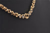 Authentic Christian Dior Gold Tone Chain Rhinestone Pendant Necklace CD 7845J