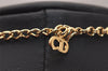 Authentic Christian Dior Gold Tone Chain Rhinestone Pendant Necklace CD 7845J