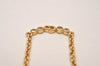 Authentic Christian Dior Gold Tone Chain Rhinestone Pendant Necklace CD 7845J