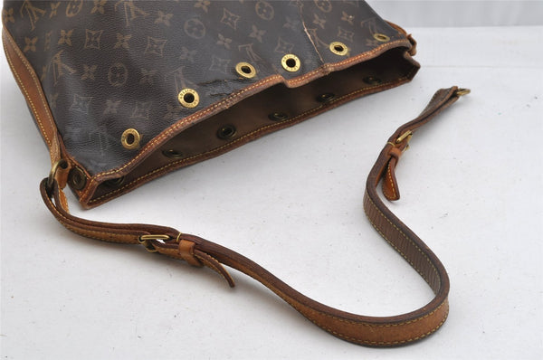 Authentic Louis Vuitton Monogram Petit Noe M42226 Drawstring Bag Junk 7846I