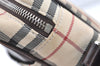 Authentic BURBERRY Nova Check Shoulder Cross Body Bag Nylon Leather Beige 7847J