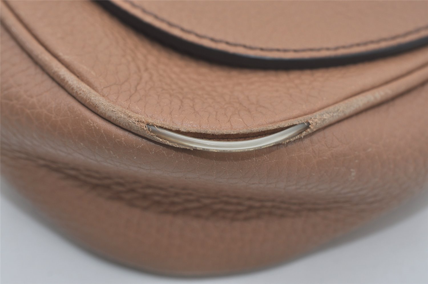 Authentic GUCCI SOHO Chain Shoulder Cross Body Bag Leather 536224 Beige 7849I