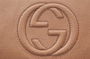 Authentic GUCCI SOHO Chain Shoulder Cross Body Bag Leather 536224 Beige 7849I