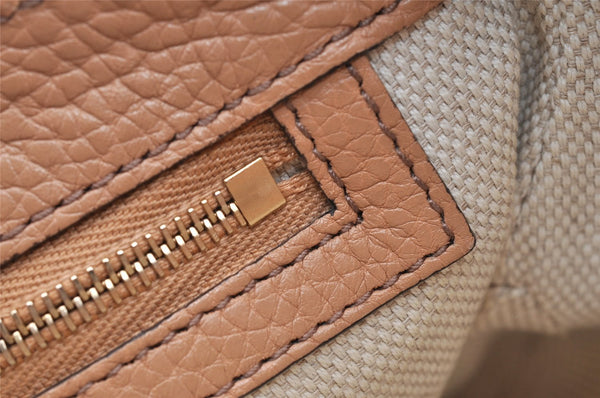 Authentic GUCCI SOHO Chain Shoulder Cross Body Bag Leather 536224 Beige 7849I