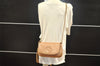 Authentic GUCCI SOHO Chain Shoulder Cross Body Bag Leather 536224 Beige 7849I