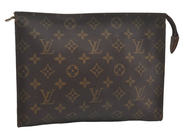 Authentic Louis Vuitton Monogram Poche Toilette 26 M47542 Cosmetics Pouch 7850I