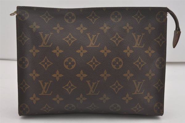 Authentic Louis Vuitton Monogram Poche Toilette 26 M47542 Cosmetics Pouch 7850I