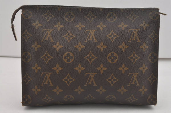 Authentic Louis Vuitton Monogram Poche Toilette 26 M47542 Cosmetics Pouch 7850I