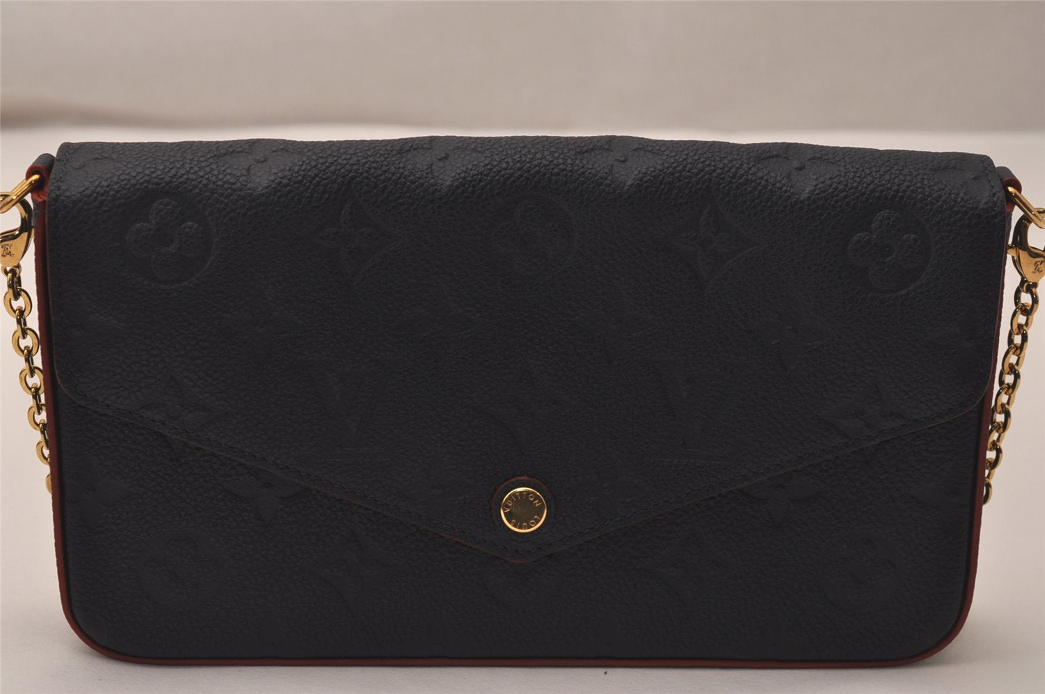 Louis Vuitton Monogram Empreinte Pochette Felice Shoulder Bag Navy LV Box 7850J