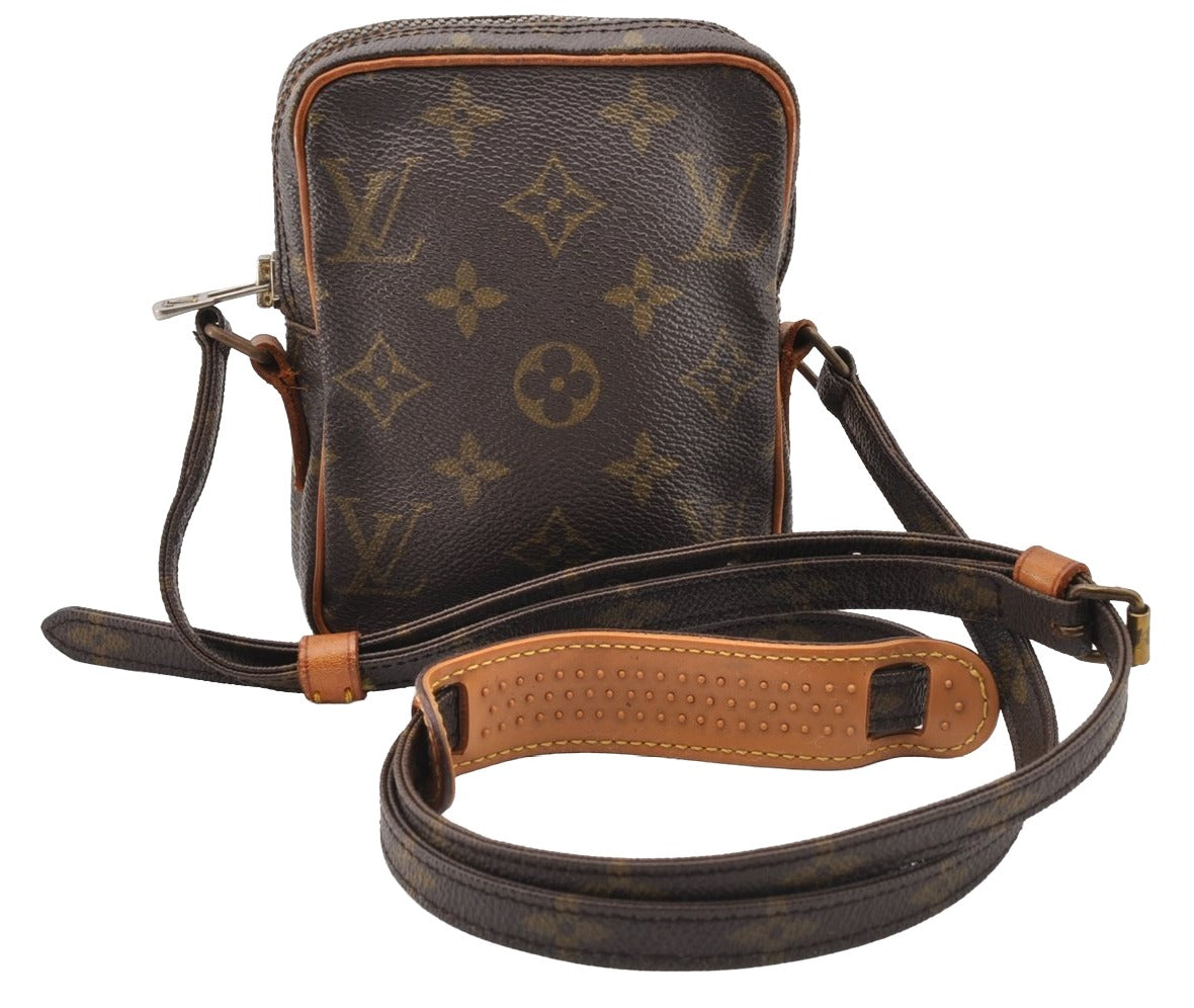 Authentic Louis Vuitton Monogram Mini Poche Danube Shoulder Bag M45268 LV 7851I