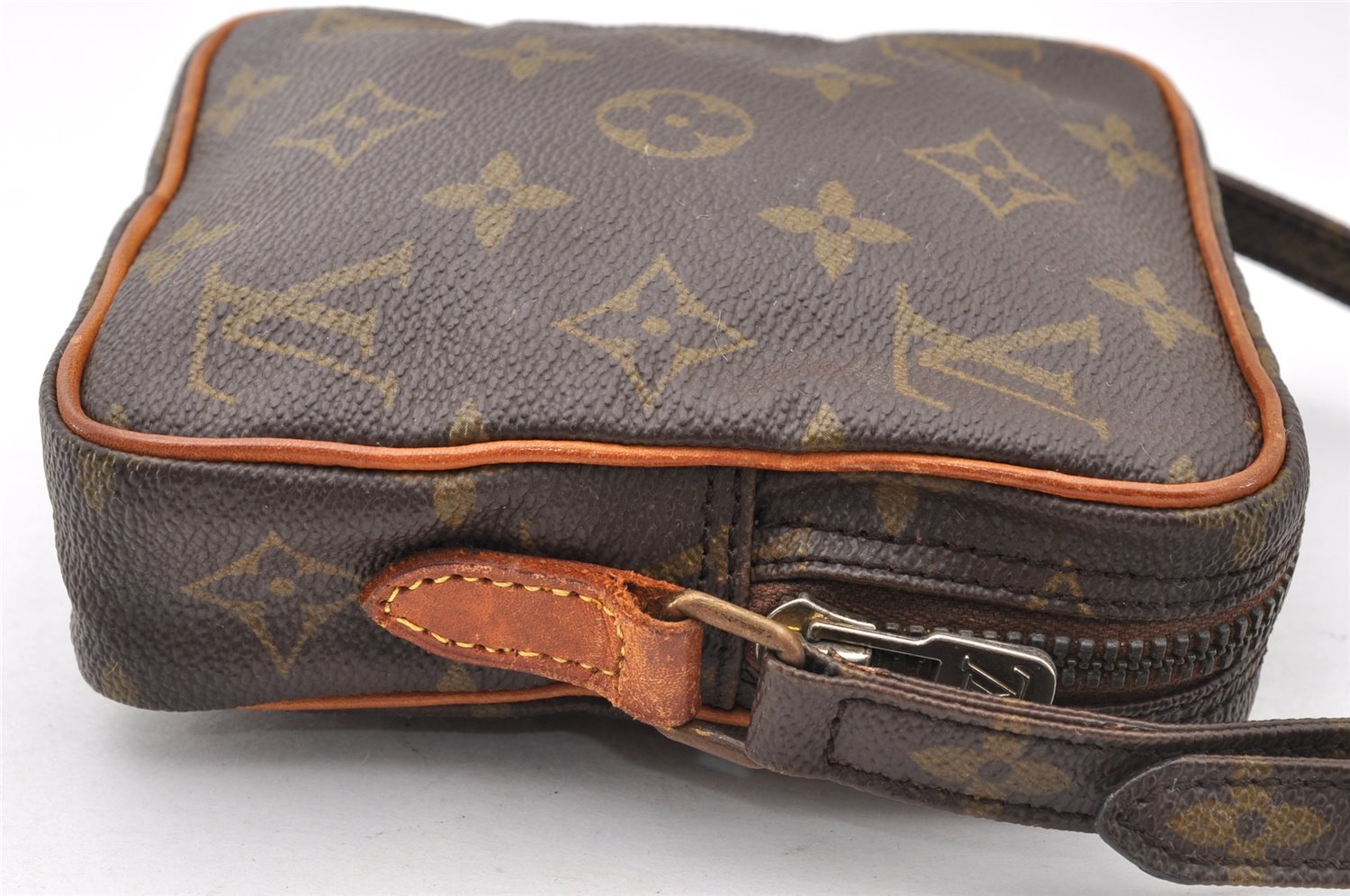 Authentic Louis Vuitton Monogram Mini Poche Danube Shoulder Bag M45268 LV 7851I