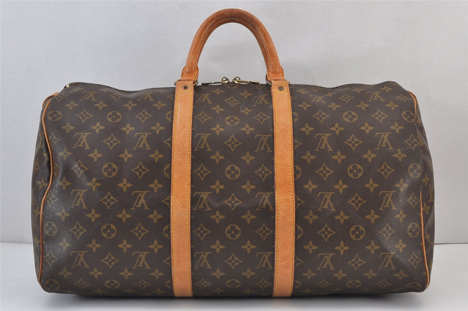 Authentic Louis Vuitton Monogram Keepall 50 Travel Boston Bag M41426 LV 7851J