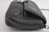 Authentic Christian Dior New Lock Cannage Leather Chain Shoulder Bag Black 7852I