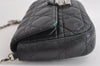 Authentic Christian Dior New Lock Cannage Leather Chain Shoulder Bag Black 7852I