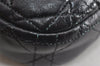 Authentic Christian Dior New Lock Cannage Leather Chain Shoulder Bag Black 7852I
