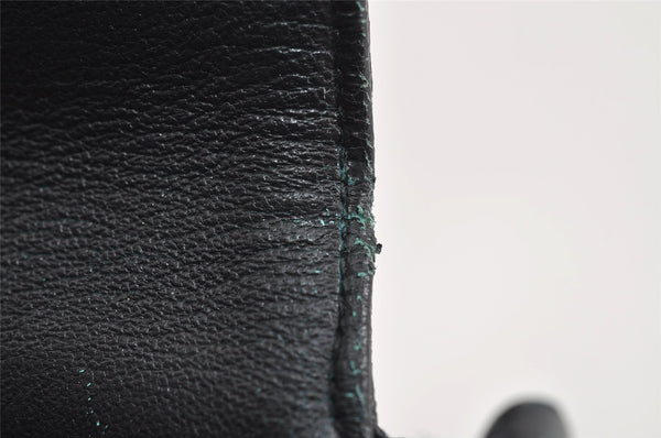 Authentic Christian Dior New Lock Cannage Leather Chain Shoulder Bag Black 7852I