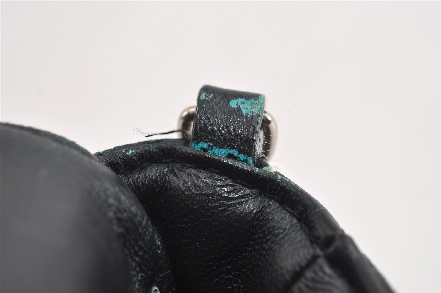 Authentic Christian Dior New Lock Cannage Leather Chain Shoulder Bag Black 7852I