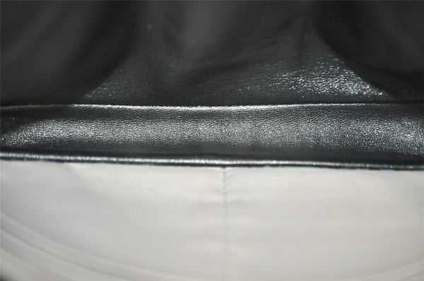 Authentic Christian Dior New Lock Cannage Leather Chain Shoulder Bag Black 7852I