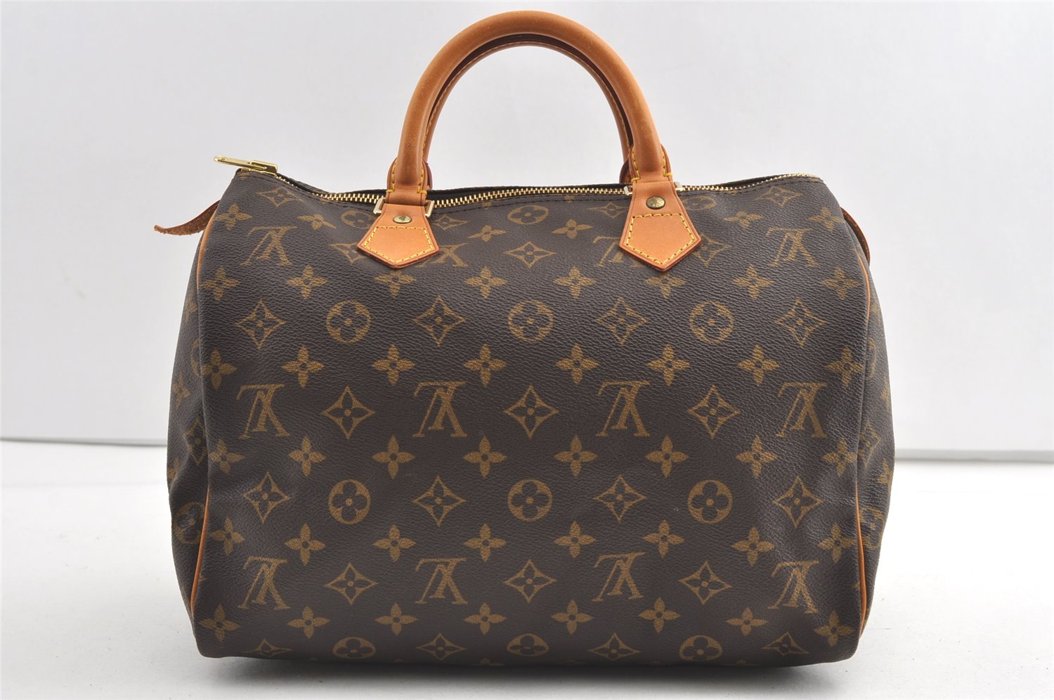 Authentic Louis Vuitton Monogram Speedy 30 Hand Boston Bag M41526 LV 7852J
