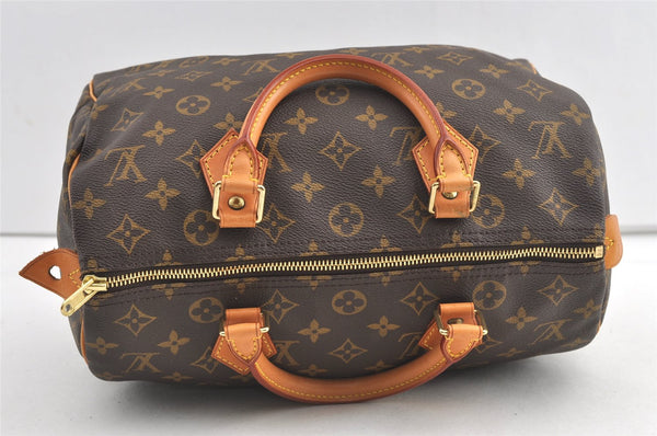 Authentic Louis Vuitton Monogram Speedy 30 Hand Boston Bag M41526 LV 7852J