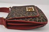 Authentic FENDI Leopard Pattern Shoulder Hand Bag Canvas Leather Brown 7853I