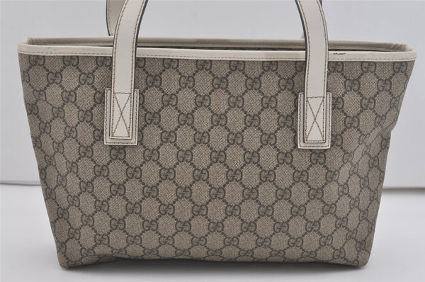 Authentic GUCCI Vintage Shoulder Hand Tote Bag GG PVC Leather 211138 Brown 7856I