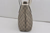 Authentic GUCCI Vintage Shoulder Hand Tote Bag GG PVC Leather 211138 Brown 7856I