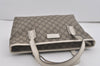 Authentic GUCCI Vintage Shoulder Hand Tote Bag GG PVC Leather 211138 Brown 7856I