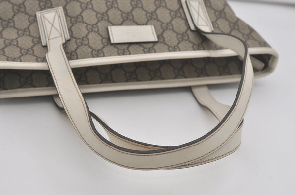Authentic GUCCI Vintage Shoulder Hand Tote Bag GG PVC Leather 211138 Brown 7856I