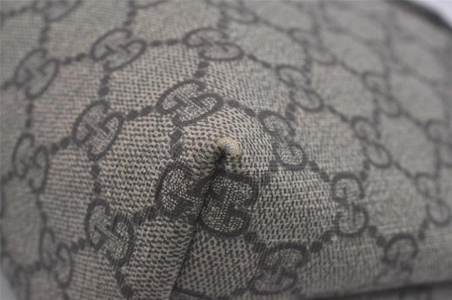 Authentic GUCCI Vintage Shoulder Hand Tote Bag GG PVC Leather 211138 Brown 7856I