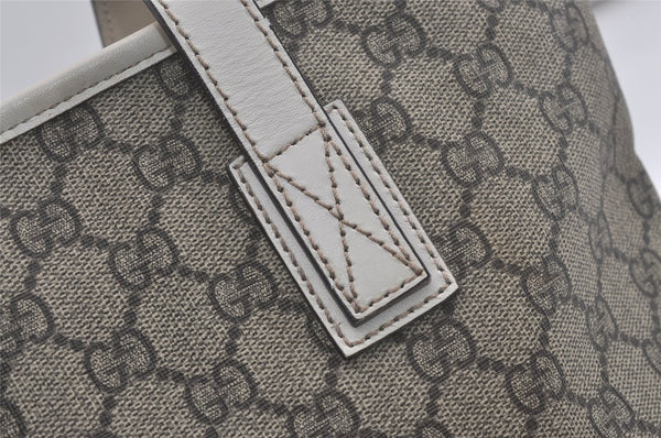 Authentic GUCCI Vintage Shoulder Hand Tote Bag GG PVC Leather 211138 Brown 7856I