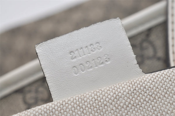 Authentic GUCCI Vintage Shoulder Hand Tote Bag GG PVC Leather 211138 Brown 7856I