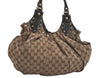 Authentic GUCCI Vintage Shoulder Tote Bag GG Canvas Leather 203624 Brown 7857I