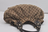 Authentic GUCCI Vintage Shoulder Tote Bag GG Canvas Leather 203624 Brown 7857I