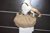 Authentic GUCCI Vintage Shoulder Tote Bag GG Canvas Leather 203624 Brown 7857I
